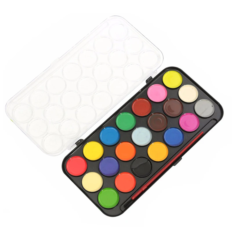 Набор акварельных художественных красок с кисточкой и чехлом для художников 21