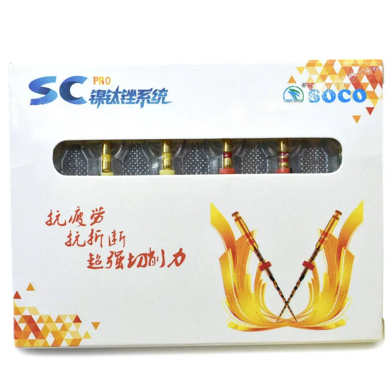 

Dental Iustrument Soco Pro Rotary Files Heat Activated Nickel Titanium Golded Root Canal Files Endodontics Dentist Tool