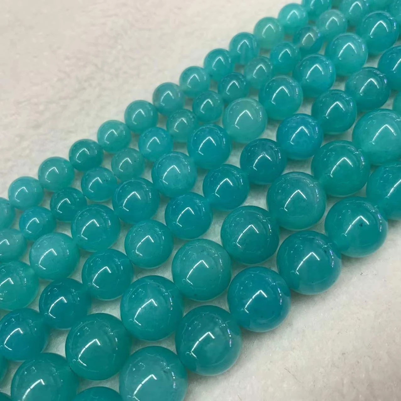 AAA Grade Blue Amazonite Stone Beads Natural Gemstone DIY Loose Bead For Jewelry Making Strand 15