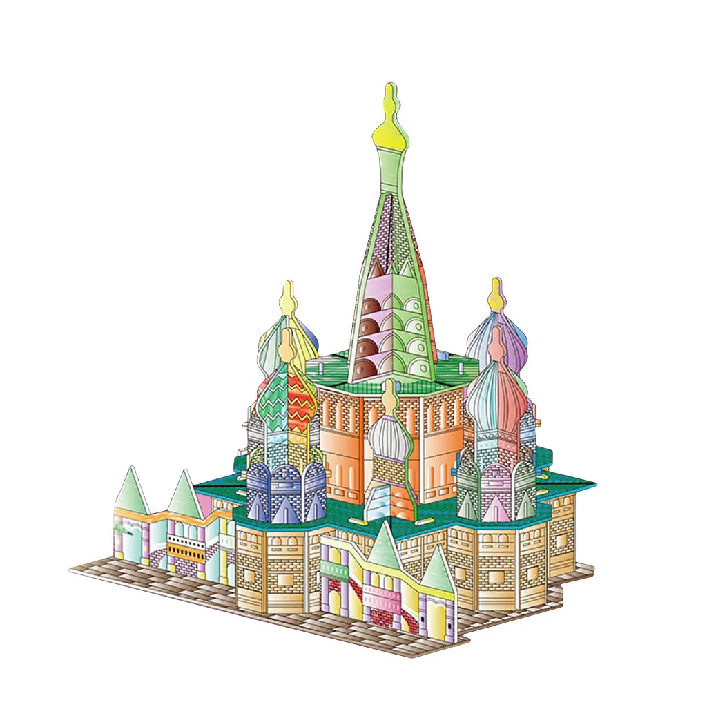 3D пазл для рисования пейзаж сделай сам граффити модель замка пазлы игрушки