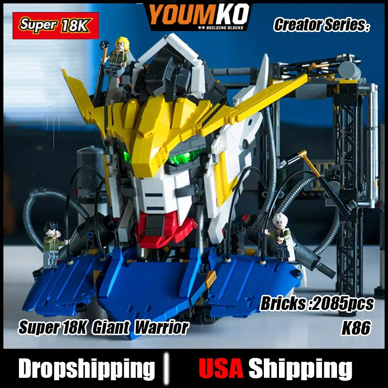 

Конструктор игрушечный гигантский воин Gundam, 18 К, 2085 деталей