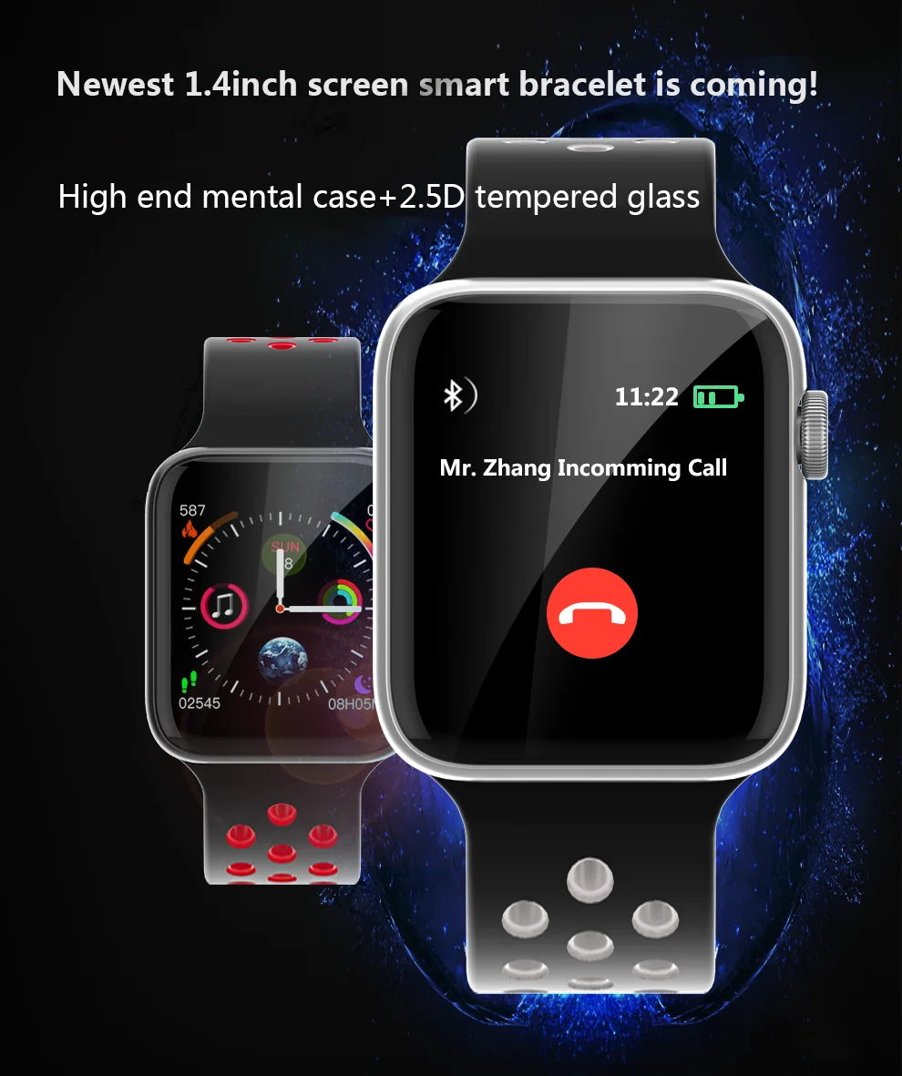 GIAUSA Bluetooth M3 Смарт часы с полным сенсорный экран для сердечного ритма Монитор