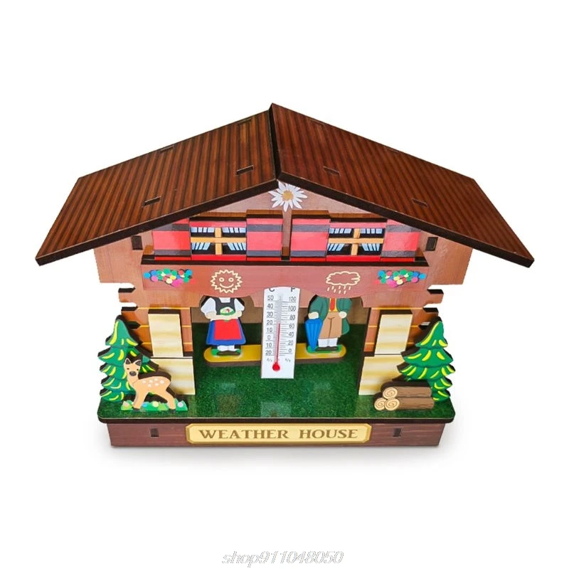 Креативный деревянный барометр термометр настенный гигрометр домашний декор D01
