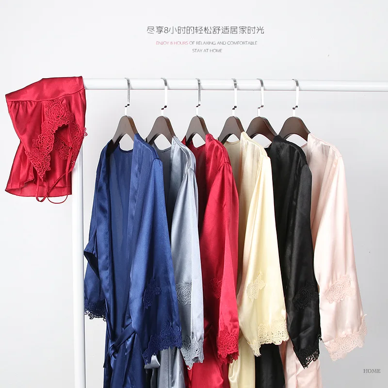 Пикантная Шелковая пижама Faxu для невесты с нагрудной подушкой весна лето 2020