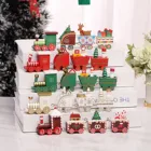 Снеговик Санта-Клаус деревянный поезд Рождественские украшения подарки Детские игрушки Рождественское украшение для стола домашние новогодние украшения