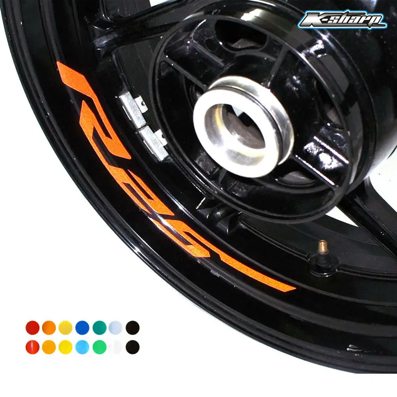 

8X custom inner rim decals wheel reflective Stickers stripes Fit for YAMAHA R 25