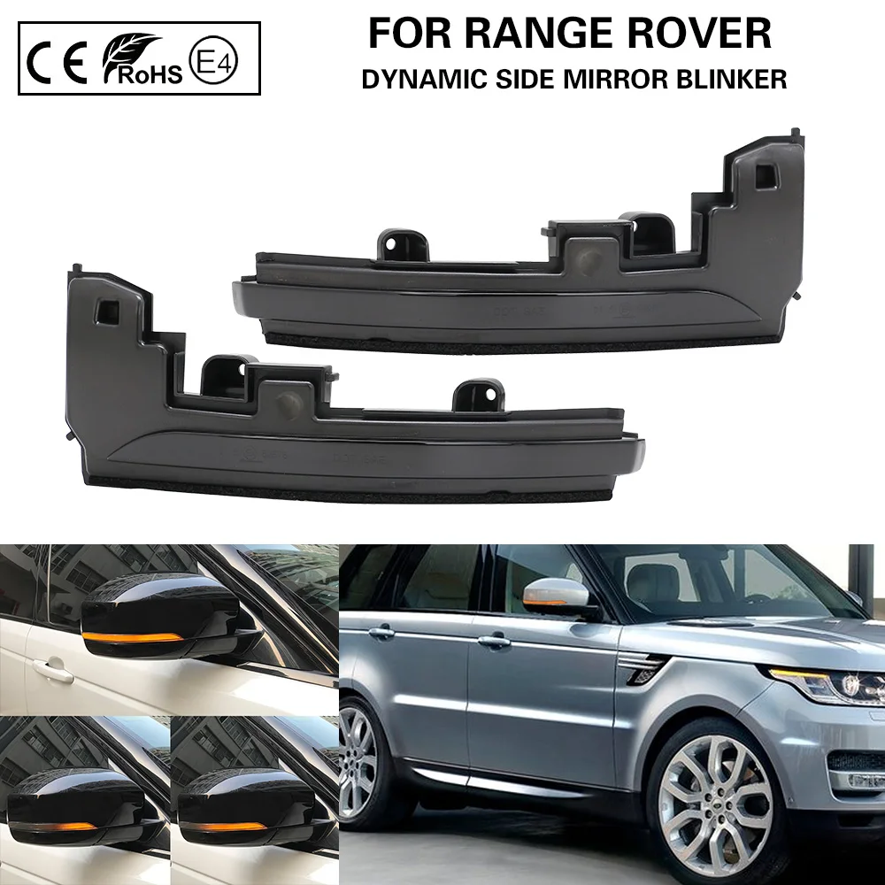 2X Динамический светодиодный боковой светильник для зеркала поворотный сигнал