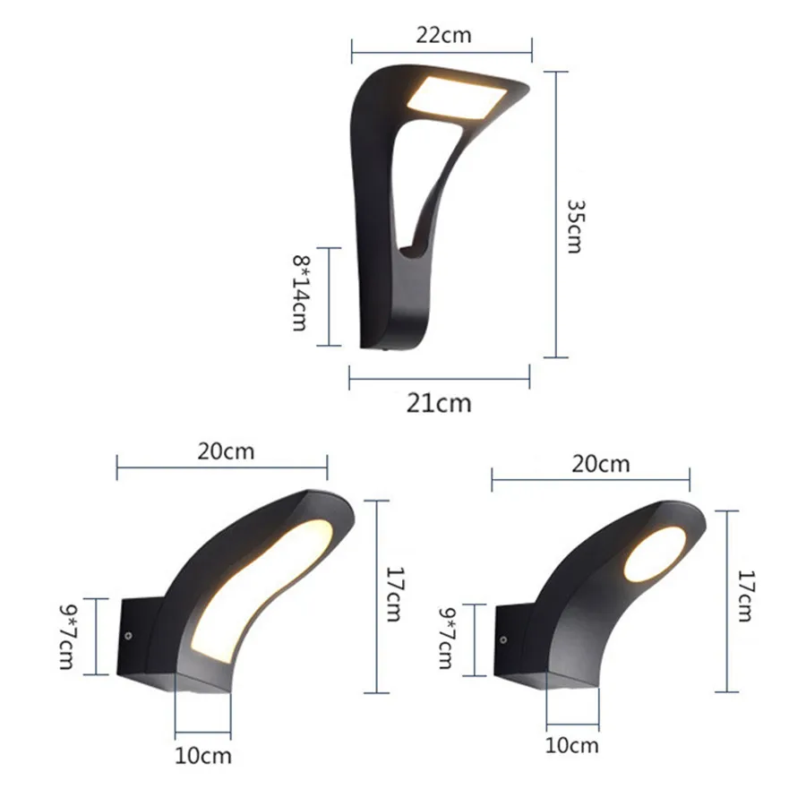 Новый дизайн водонепроницаемый светодиодный настенный светильник Thrisdar наружный