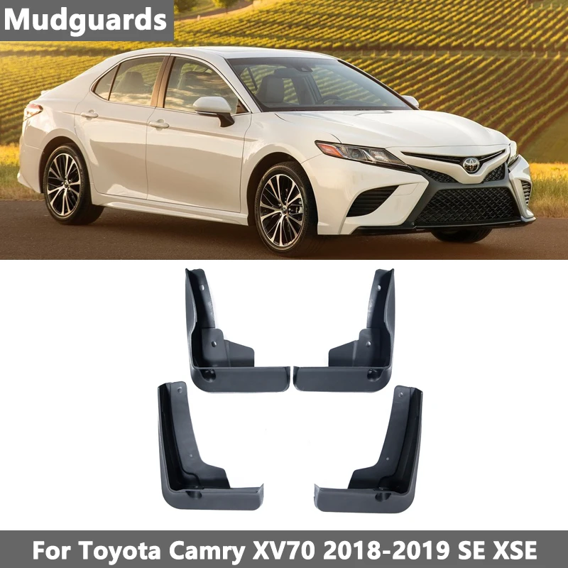 

Set Molded Car Mud Flaps For Toyota Camry 2018 2019 Base SE XSE XV70 Mudflaps Splash Guards Mud Flap Mudguards Fender Styling