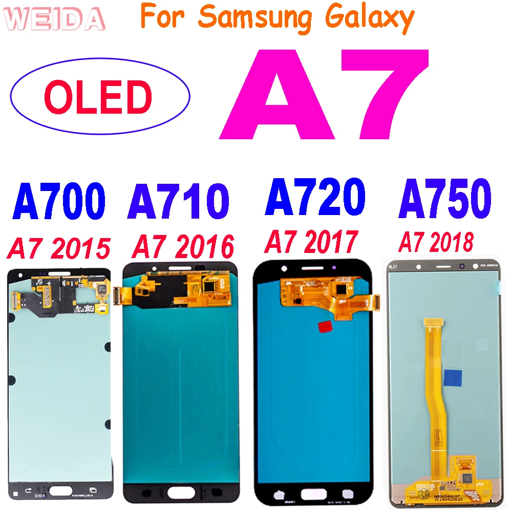 

Super OLED A7 LCD For Samsung Galaxy A7 2015 2016 2017 2018 A700 A710 A720 A750 LCD Display Touch Screen Digitizer Assembly Tool