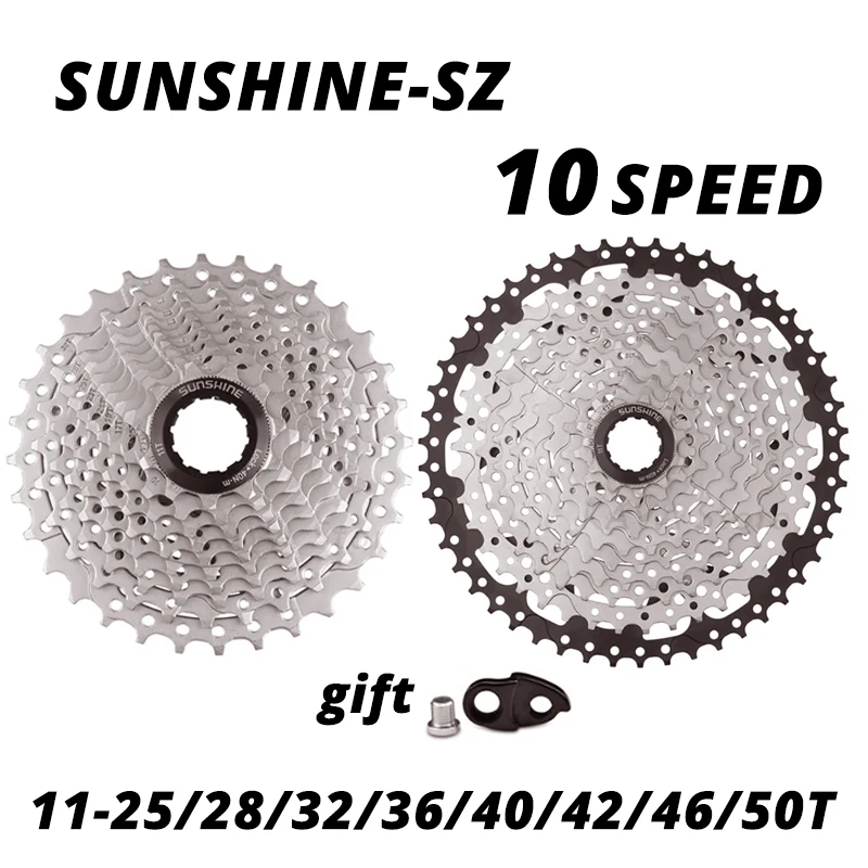 SUNSHINE MTB дорожный велосипед 10 скоростей велосипеда трещетки маховик 10S 25/28/32/36/40/42/46/50 т в сутки для deore m6000 SRAM деталь для велосипеда
