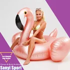 Надувной круг с рисунком фламинго, резиновое кольцо для бассейна, игрушки вечерние, матрас для воды, Пляжная кровать для взрослых и детей