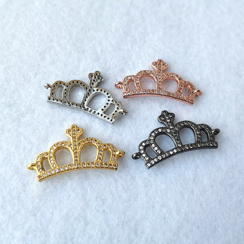 

5 шт. ручной работы с подвесками Micro Pave Цирконий императорская корона разъем бусины DIY браслет аксессуары для изготовления ювелирных изделий...