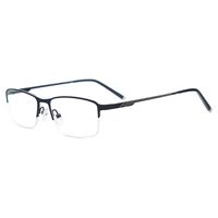 men lightweight glasses frame metal half rim square spectacles prescription eyeglasses for clear lens with degree