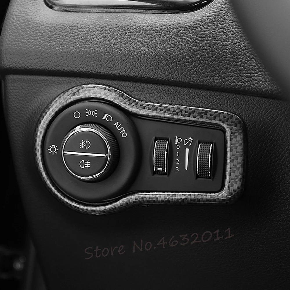 Для Jeep Compass 2017 2018 ABS углеродное волокно Автомобильные фары Регулировка