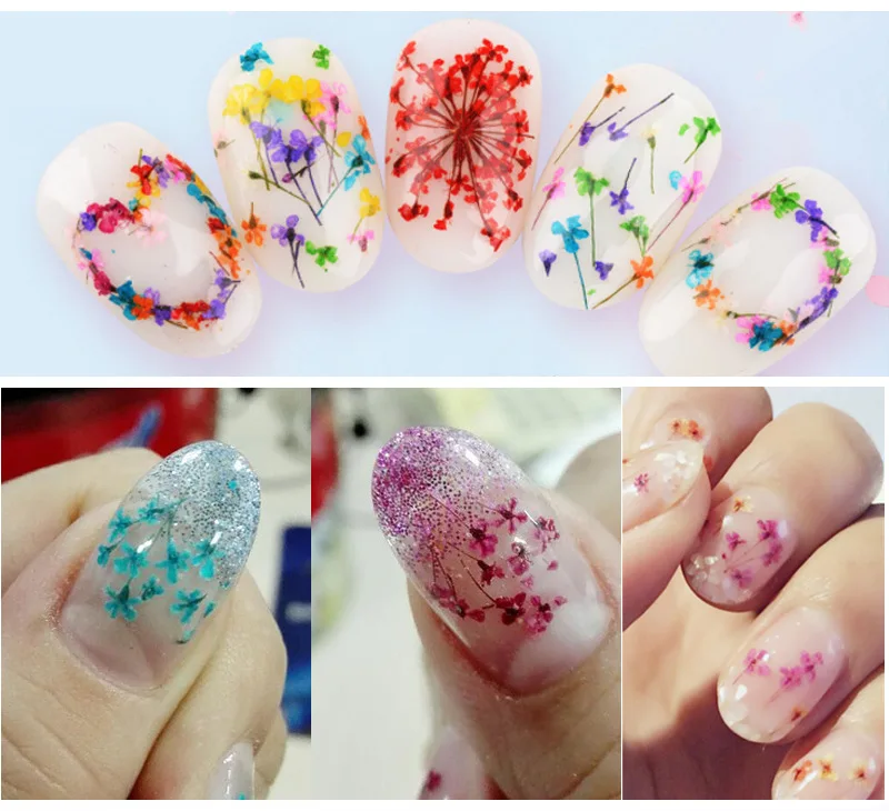 30 цветов, высушенный цветок для ногтей, художественное украшение, настоящий сухой сушеный цветок для 3D маникюра, лак для лета, настоящий консервированный цветочный, GH147