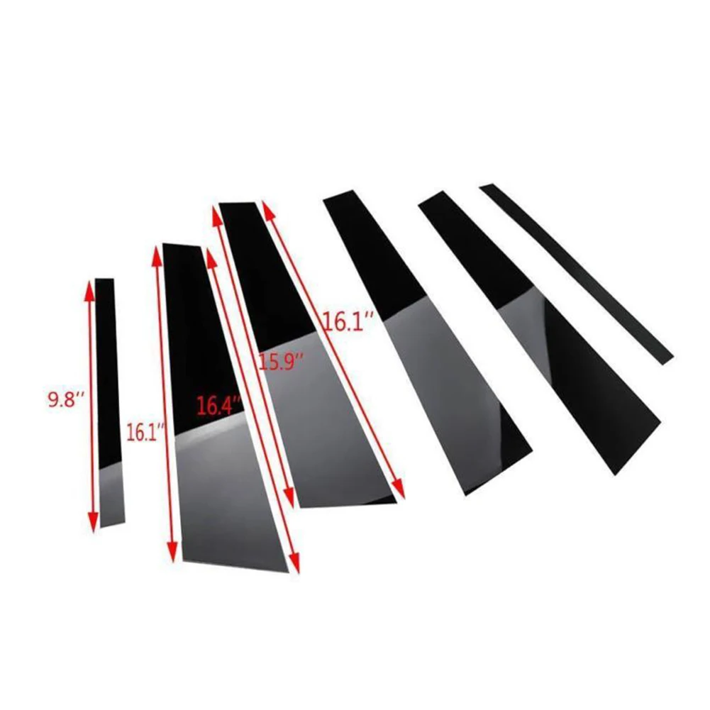 

6pcs Car Window Pillar Posts Cover Trim Black Mirror Effect For Honda Cover Trim Automotive exterior accessories Civic 2006-11