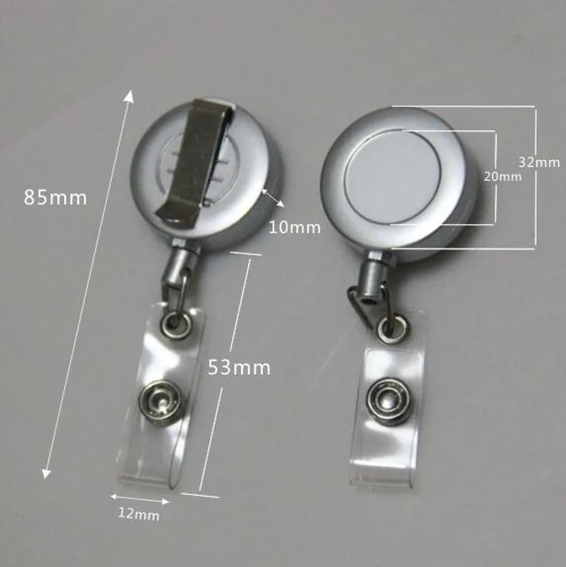 

Plastic Badge Reel for Work Card Holder Bus Card Sleeve Access Card Chest Pocket Clip Retractable Chain Name Card Lanyard Reel
