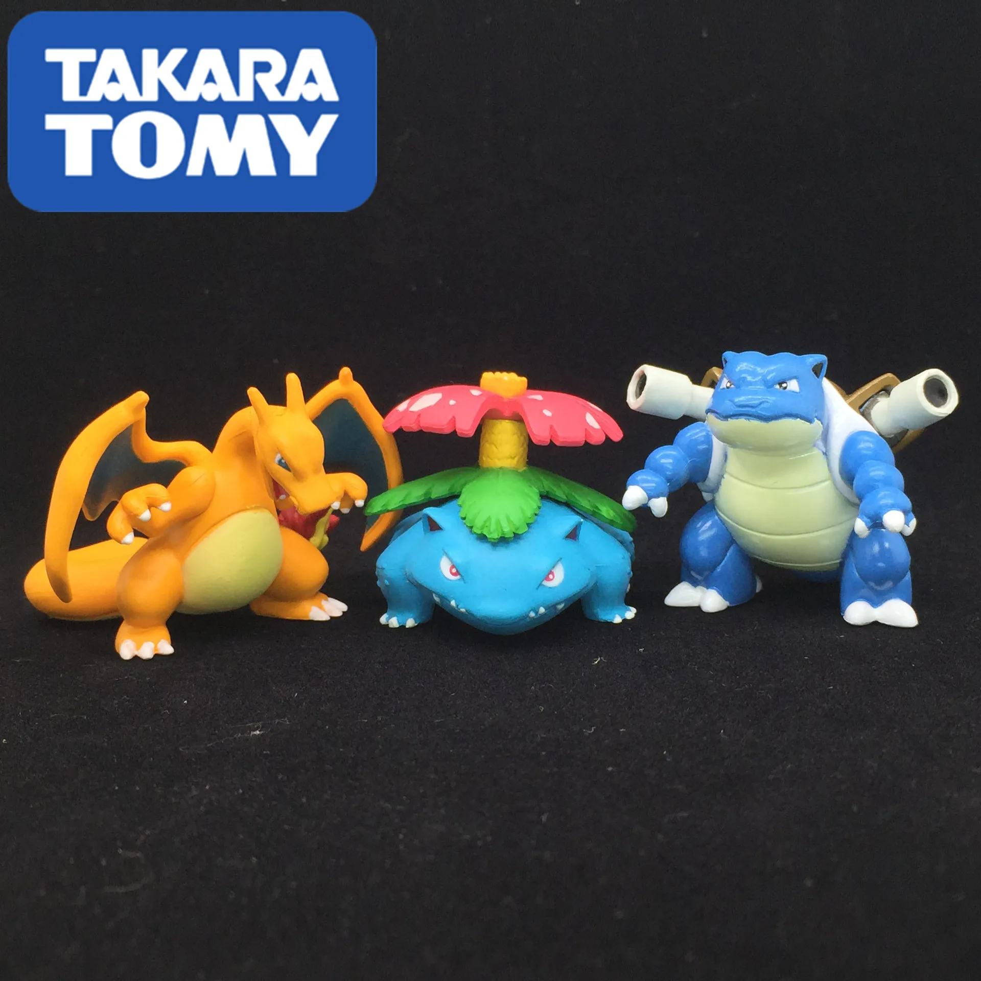 3pcsTakara Tomy Pokemon 4 см Charizard Blastoise Venusaur Mewtwo средние MC украшения Аниме фигурки куклы
