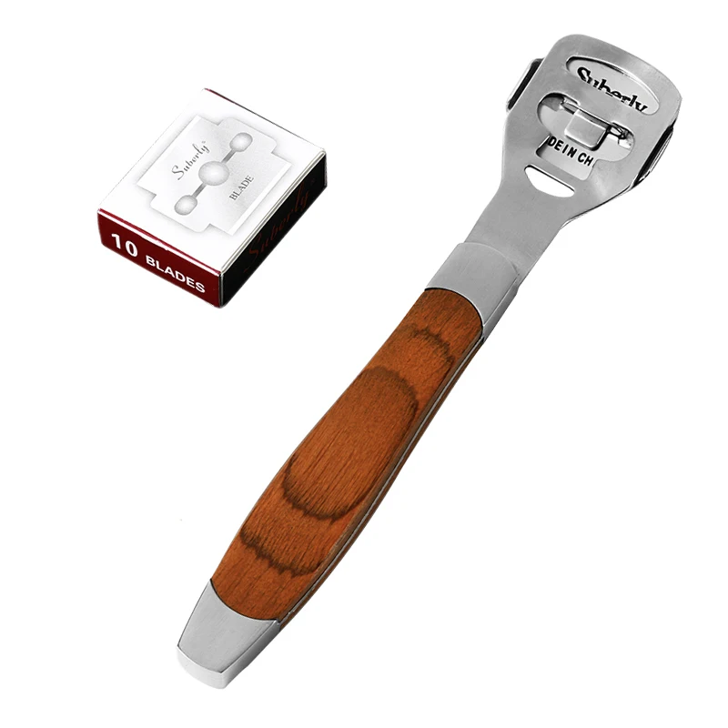 

LMDZ Leopard Print Stainless Steel Leather Thinning Craft Tool Professional Shovel Leather Knife with 10 Blades