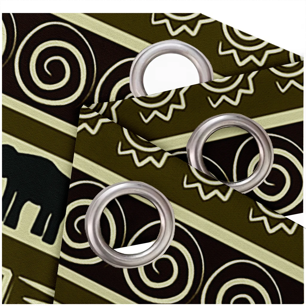 

Living Room Shading 90% Decorative Curtain Animal Graphic Pattern Home Textile Decoration Bedroom Perforated Curtains