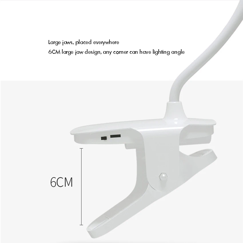 Eye-Care LED Clamp Desk Light Lamp 5W 3-Lighting Mode USB Charging Port Flexible Gooseneck for Office Reading Drawing | Освещение