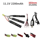 Водяной пистолет Lipo батарея Разъемное соединение 1,1 V 2200mAh 35C с штепсельной вилкой Tamiya для страйкбола BB Воздушный пистолет электрические игрушки пистолет RC запчасти