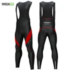 Зимние флисовые мужские велосипедные штаны с нагрудником, теплые светоотражающие велосипедные трико для горного велосипеда, штаны для горного велосипеда с 3D гелевыми подкладками