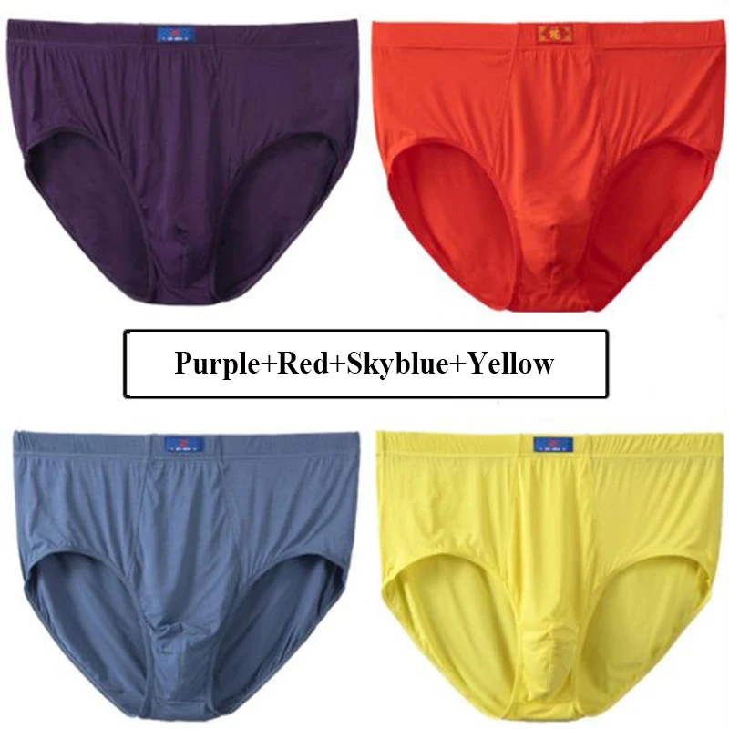 

4pcs/lot fashion men underwear high-rise Modal Plus Size XL-8XL Fat people men panties Male Lingerie soft men underpants 2021New