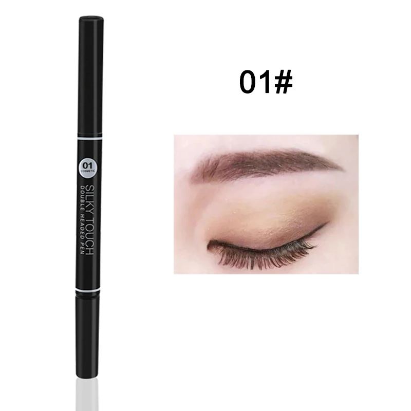 Горячий двойной карандаш для бровей жидкий глаз Водонепроницаемый стойкий