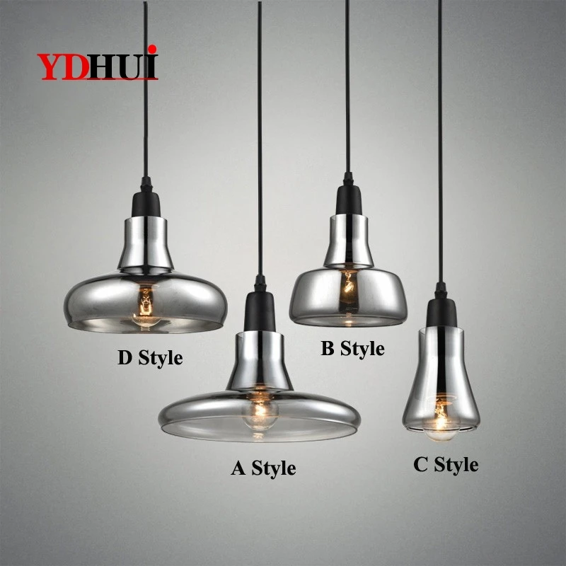 Скандинавские современные E27 Стекло тени бар Гостиная одна осветительная