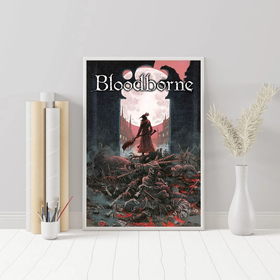 

Игра кровавый постер, настенная живопись, украшение для дома (без рамки)