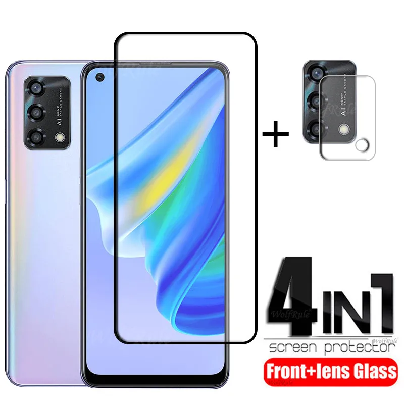 Full Cover Glass For OPPO A95 Glass For OPPO A95 Tempered Glass Full Glue Cover Screen Protector For OPPO A 95 A95 4G Lens Glass