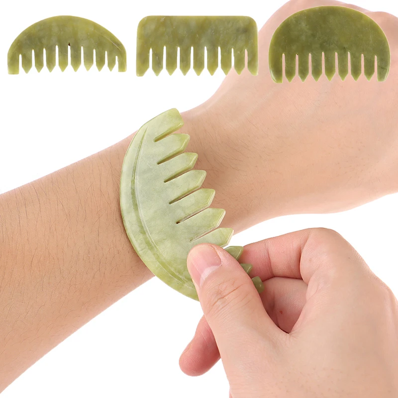 

Jade GuaSha Board Comb Natural Jade Face Body Care Scraping SPA Massage Stone Relaxation Comb Health Care