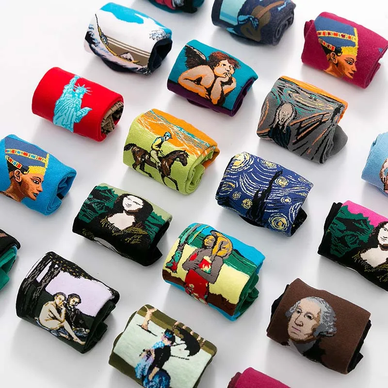 Горячая Звездная ночь Осень Зима Ретро Женская индивидуальность Искусство Ван