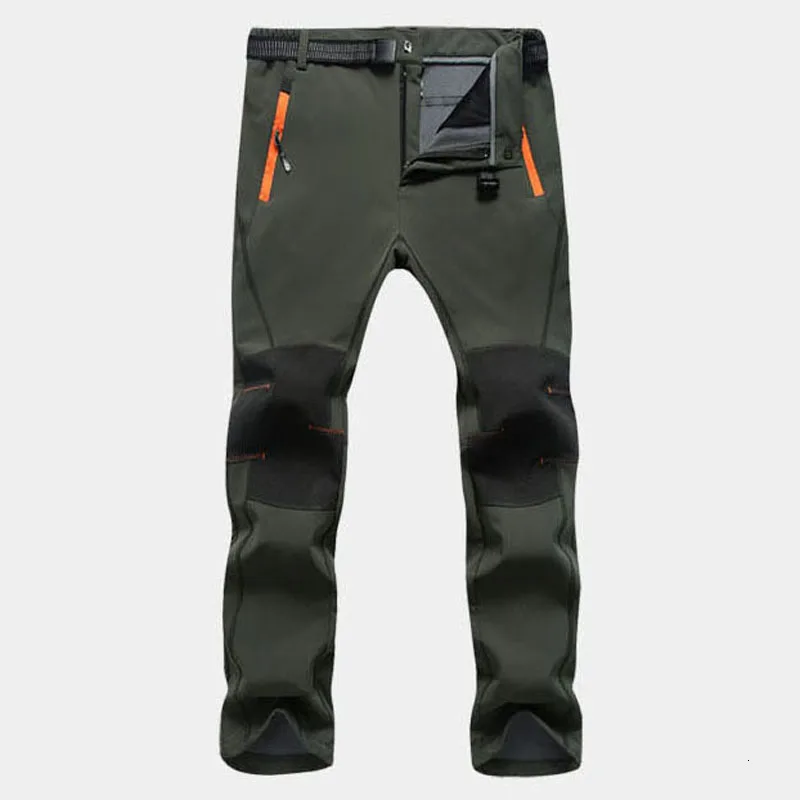 Зимние Для мужчин на открытом воздухе Пеший Туризм Брюки горнолыжные штаны из флиса с мягкими штанами теплый альпинизма брюки спортивные брюки для рыбалки размера плюс