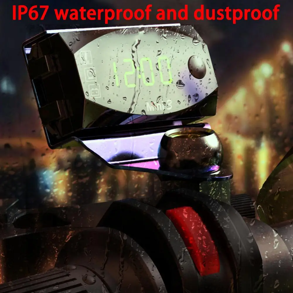 Универсальные мотоциклетные электронные часы термометр Вольтметр Три в одном IP67