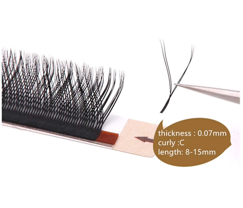 

YY LASH Y shape eyelash extension supplies 0.07 Easy fanning Volume lash Flase lashes Faux mink 12 rows cilios