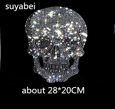 2 шт./лот наклейки с большим черепом Переводные дизайнерские железные патчи