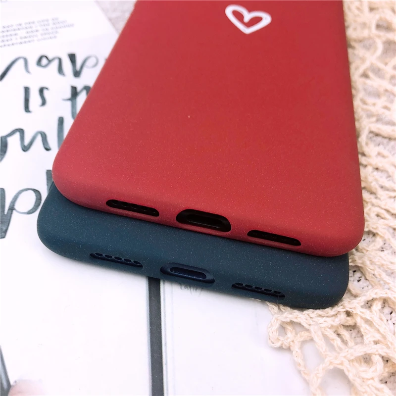 Матовый Мягкий силиконовый чехол из ТПУ с сердечками для Xiaomi Mi 8 9 9T SE A1 A2 A3 Lite Redmi Note