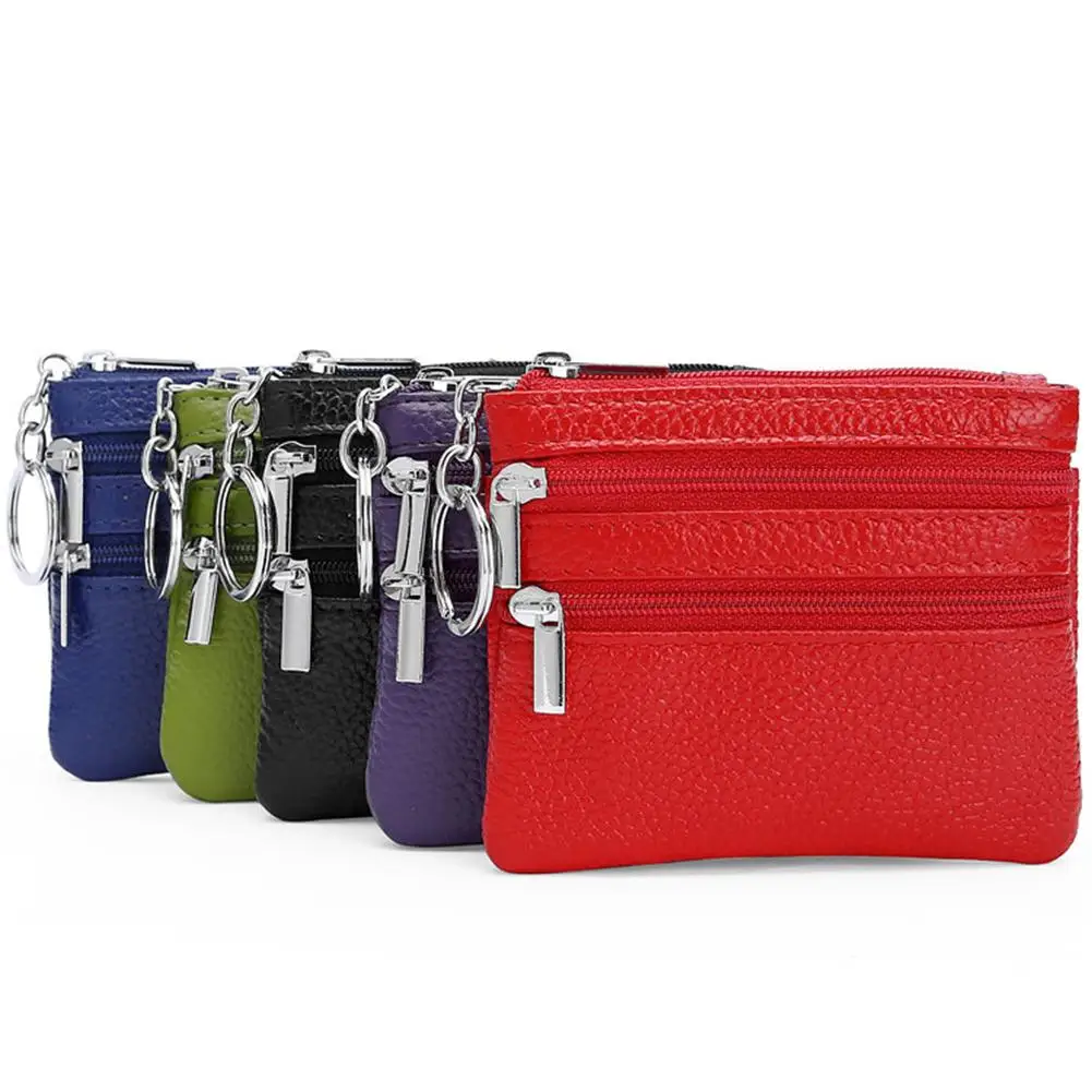 Женский однотонный кошелек на молнии с карманом для монет сумочка клатчи сумка