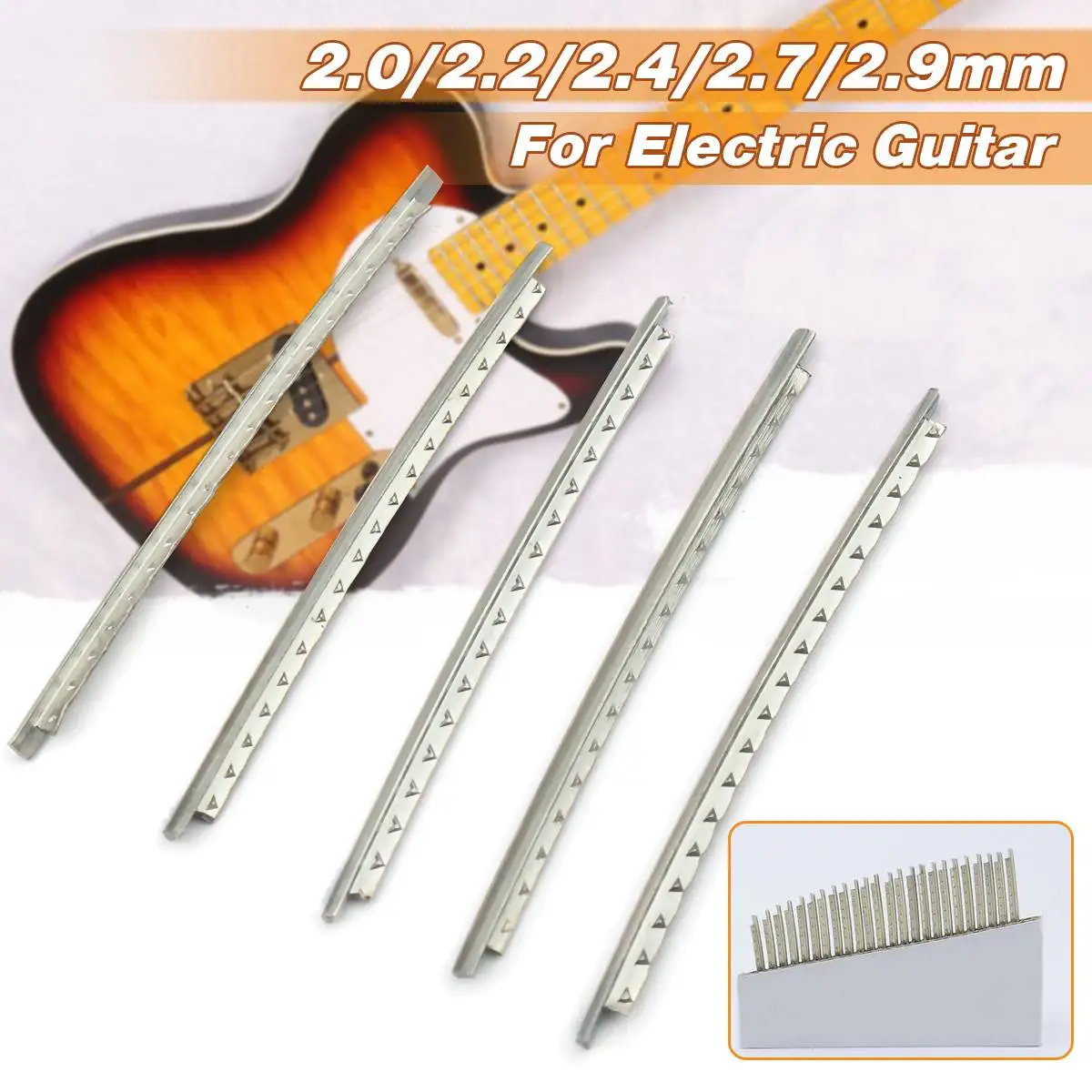 

20-24pcs Wire 2.0/ 2.2/ 2.4/ 2.7/ 2.9mm Acoustic Electric Guitar Nickel-copper Alloy Fret For Guitar Bass Parts & Accessories