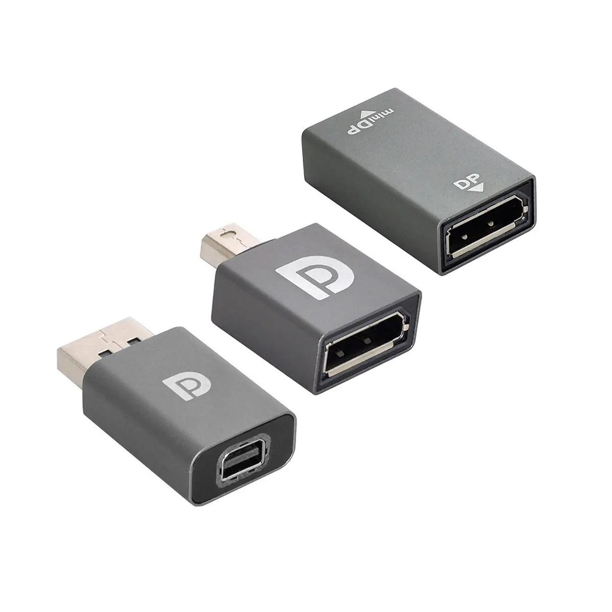 

Mini DisplayPort 1.2 4K 60hz to DP Adapter Male Female Ultra-HD UHD for Video PC Laptop TV 3pcs/set