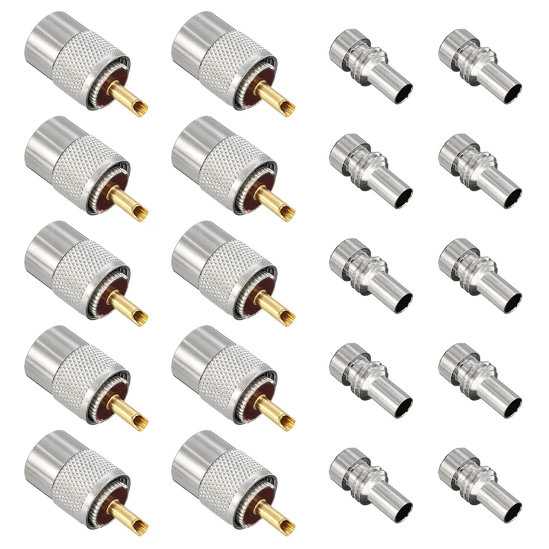 10 X PL259 UHF Разъем штекер с редуктором для RG8X коаксиальный кабель +