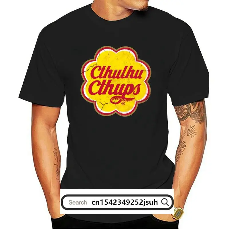 

Cthulhu Cthups T-Shirt For Men Retro Vintage Tops Black T Shirts Graphic Summer Clothing Plus Size Tshirt