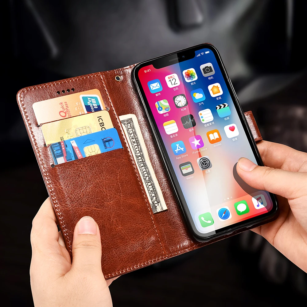 

Leather case For Alcatel 3X 5058i 5058J Flip cover housing For Alcatel 3 X / 5058 i J Phone cases covers Phone Bags Fundas shell