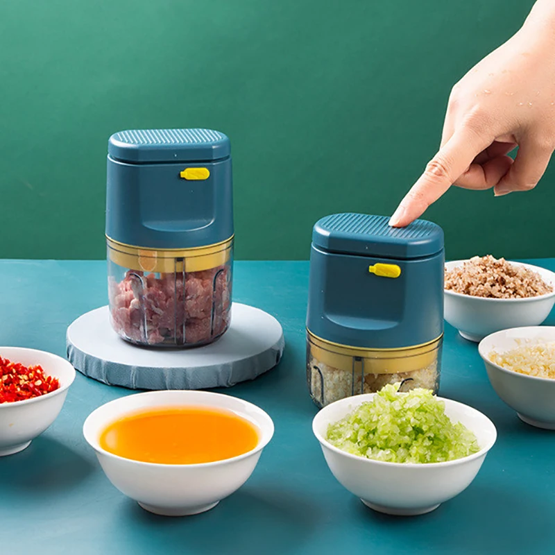 

Wireless Electric Garlic Masher Press Vegetable Food Chopper Grinder Masher USB Charging Meat Garlic Grinder Choppers Presser