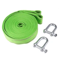 car tow rope with reflective edge u shape trailer rope wear resistant durable metal hook 5m tow rope polypropylene metal