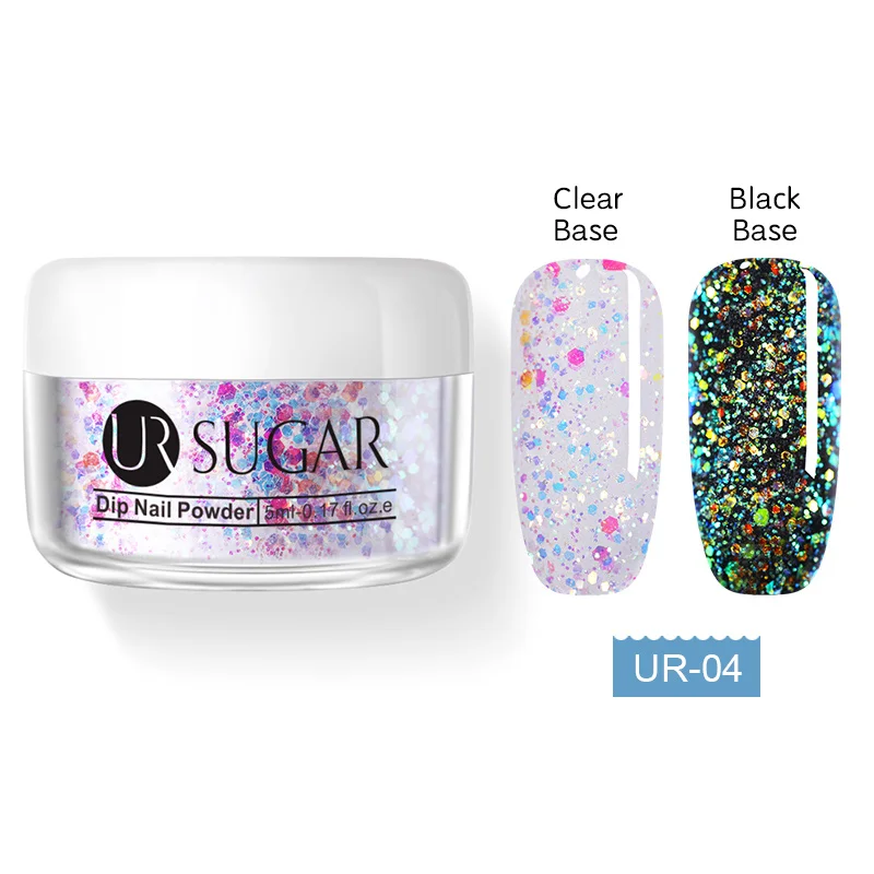 5ml Ur Sugar 5/30 мл Хамелеон погружения порошки без лампы для лечения голографический Блестящий градиент вышит французский естественной сухости ногтей маникюр - Цвет: 5ml