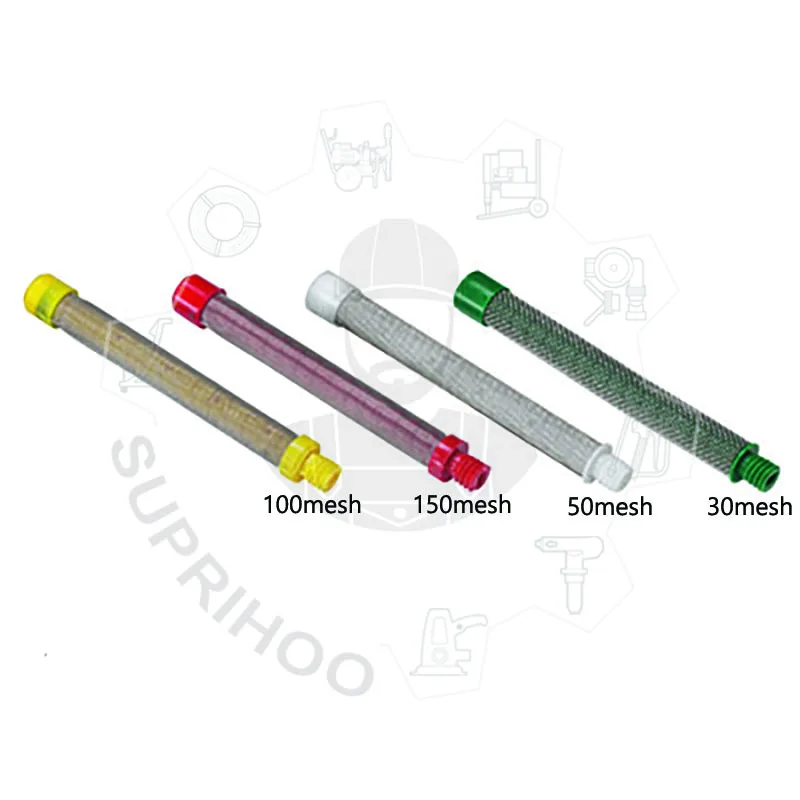 Filtre havasız boya püskürtme tabancası filtre vidalı tip tabancası filtresi 10 adet 30/60/100/150 Mesh titan boya püskürtme tabancası
